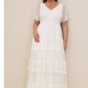 Torrid Lace A-Line Boho Wedding Dress